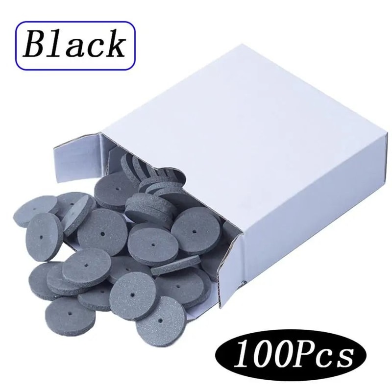 100pcs Dental Silicone Rubber Polishing Wheels For Ceramic Crowns And Porcelain Finishing 1