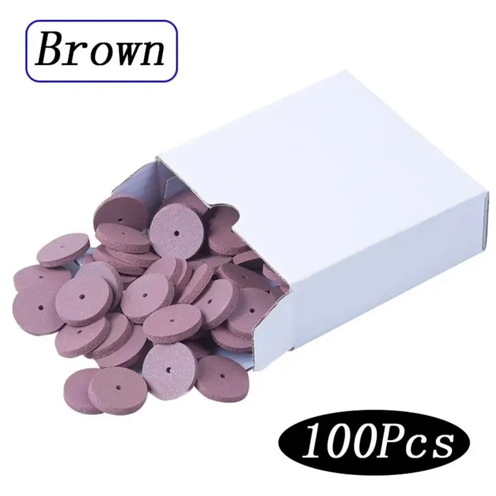 100pcs Dental Silicone Rubber Polishing Wheels For Ceramic Crowns And Porcelain Finishing 6