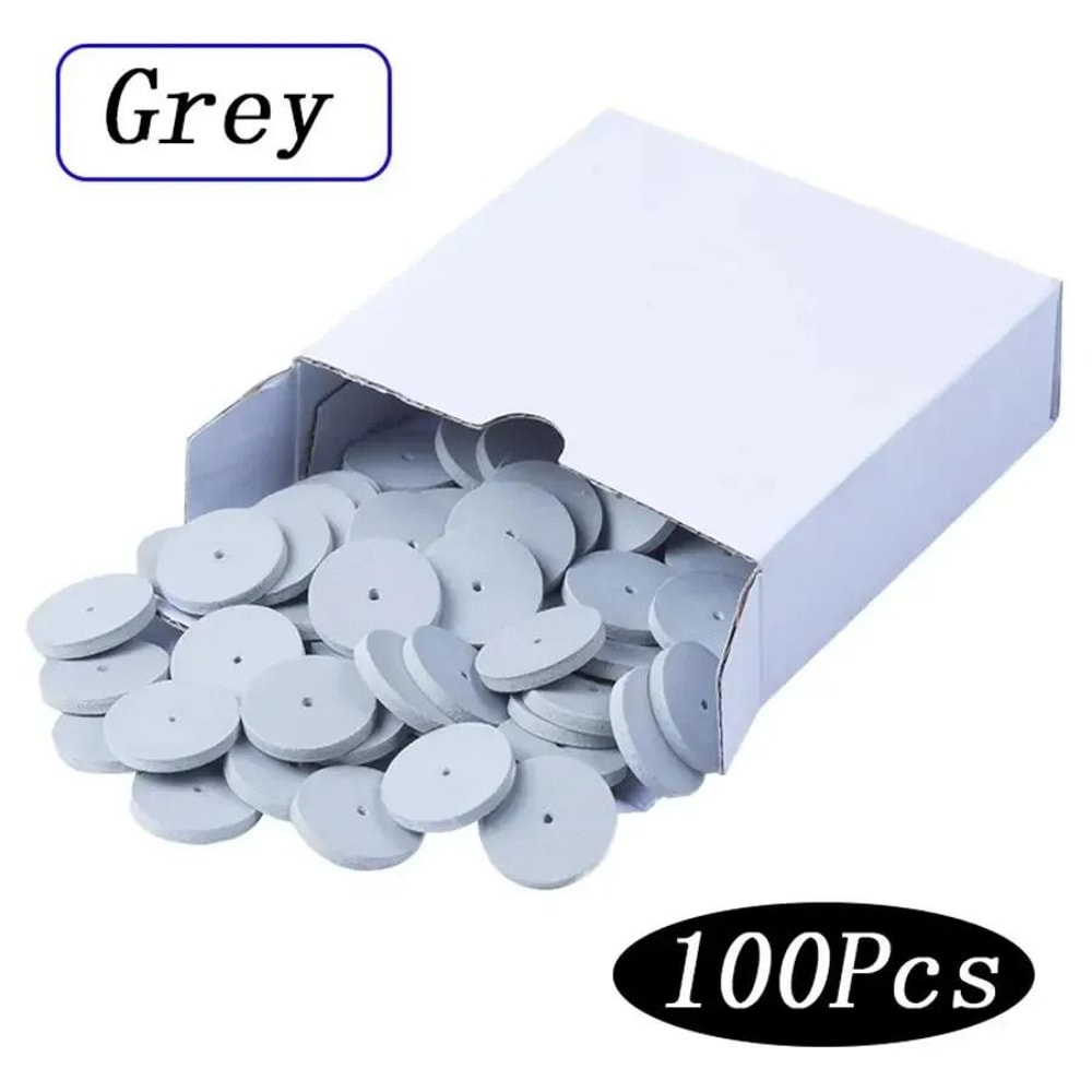 100pcs Dental Silicone Rubber Polishing Wheels For Ceramic Crowns And Porcelain Finishing 7