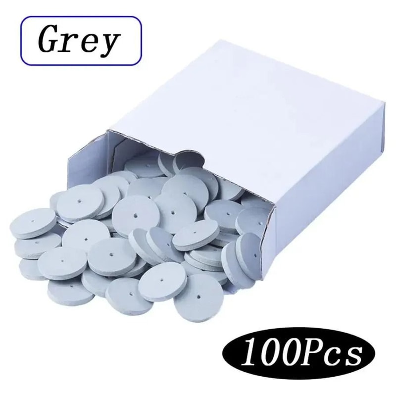 100pcs Dental Silicone Rubber Polishing Wheels For Ceramic Crowns And Porcelain Finishing 7