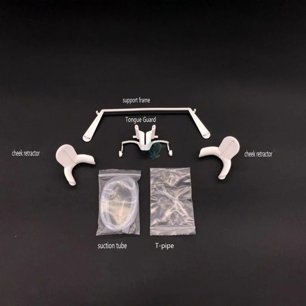 Dental Mouth Retractor With Saliva Suction Oral Dry Field Lip Cheek Opener Orthodontic Tool Set 5