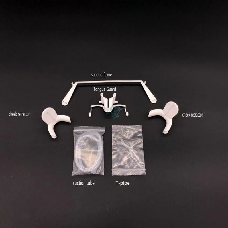 Dental Mouth Retractor With Saliva Suction Oral Dry Field Lip Cheek Opener Orthodontic Tool Set 5