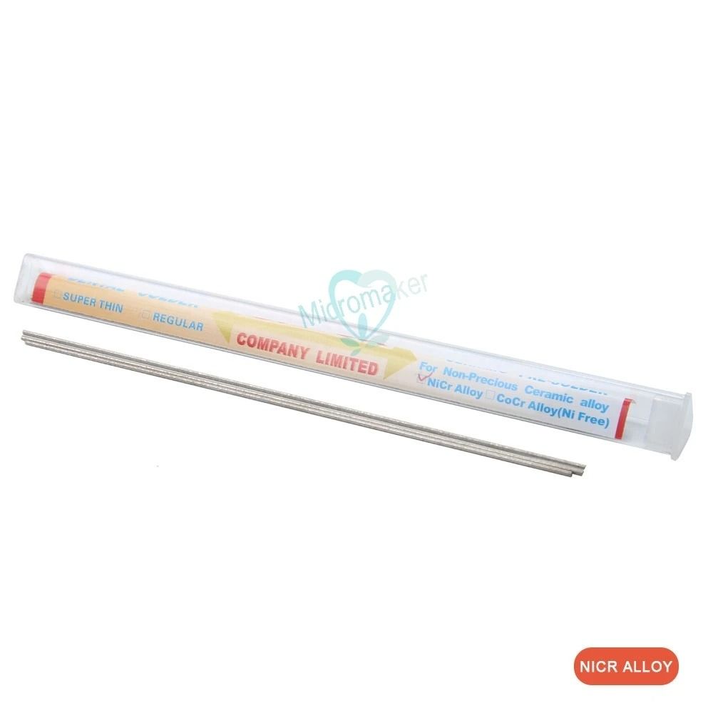 Dental NiCr Or CoCr Alloy Welding Rod Tube High Temperature PFM Soldering Rod For Lab Use 6