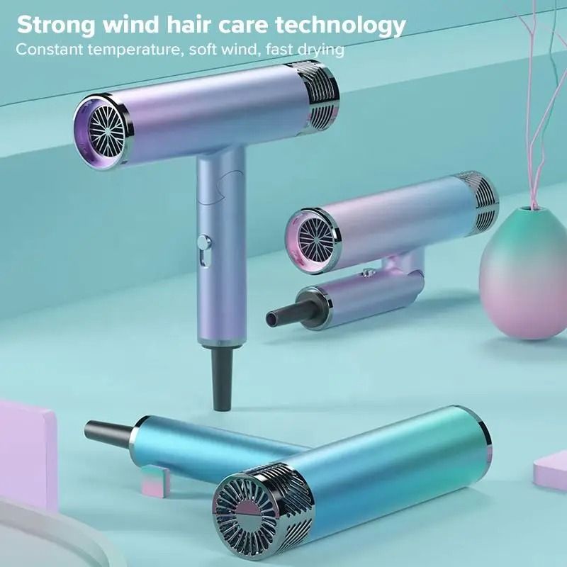Foldable Negative Ion Hair Dryer Mini Lightweight Quiet Blow Dryer For Home And Travel 0