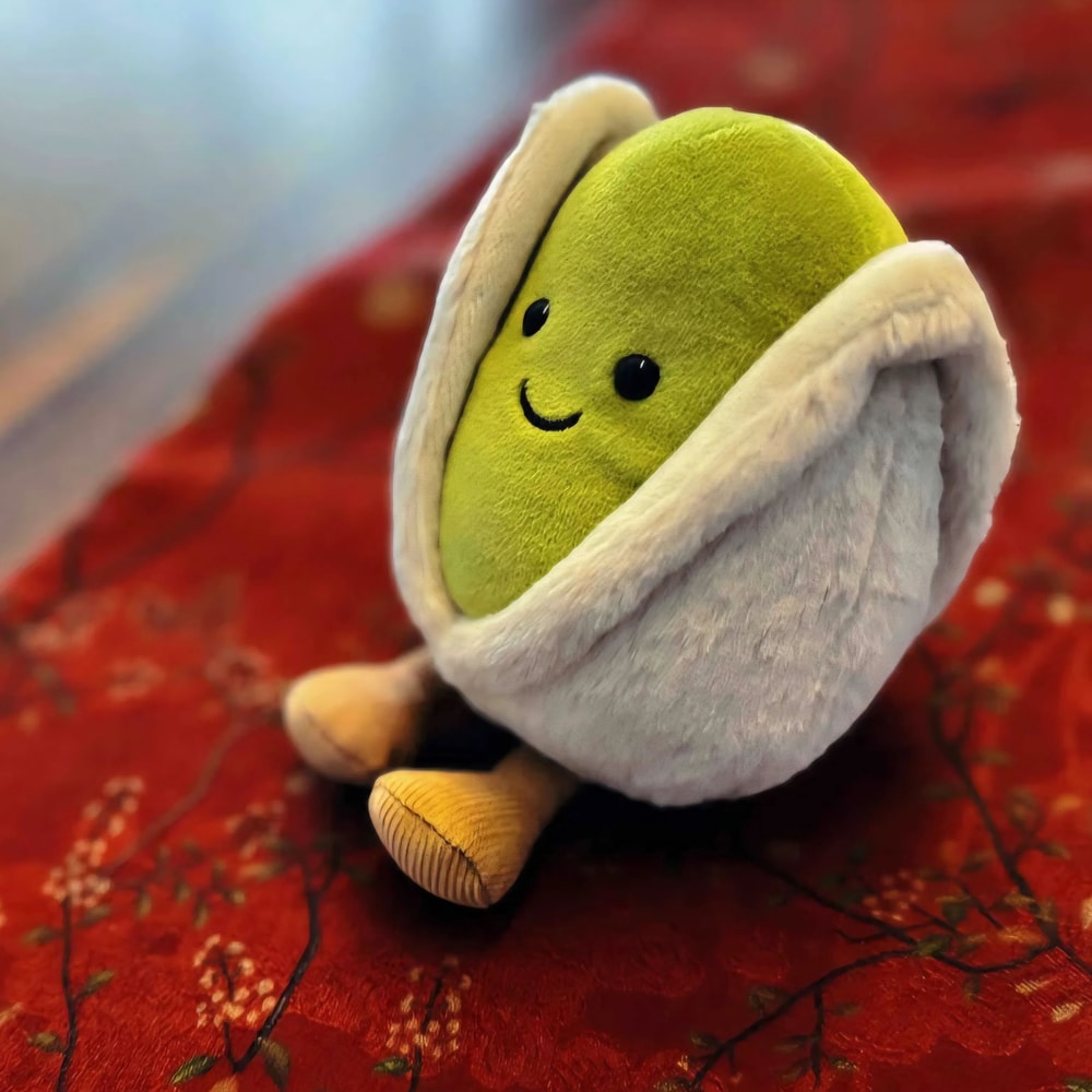 Stuffed Pistachio Plush Toy For Desk Decor Gifting Everyday Comfort 0