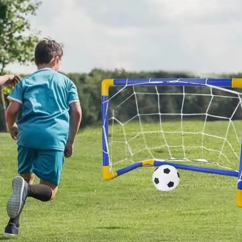 Indoor Mini Folding Soccer Goal Set For Kids With Stable PVC Frame 4