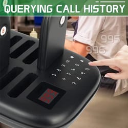 16-guest wireless paging system with vibration alerts and long range coverage