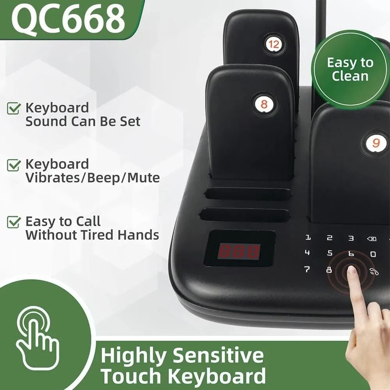 16Guest Wireless Paging System With Vibration Alerts And Long Range Coverage 2