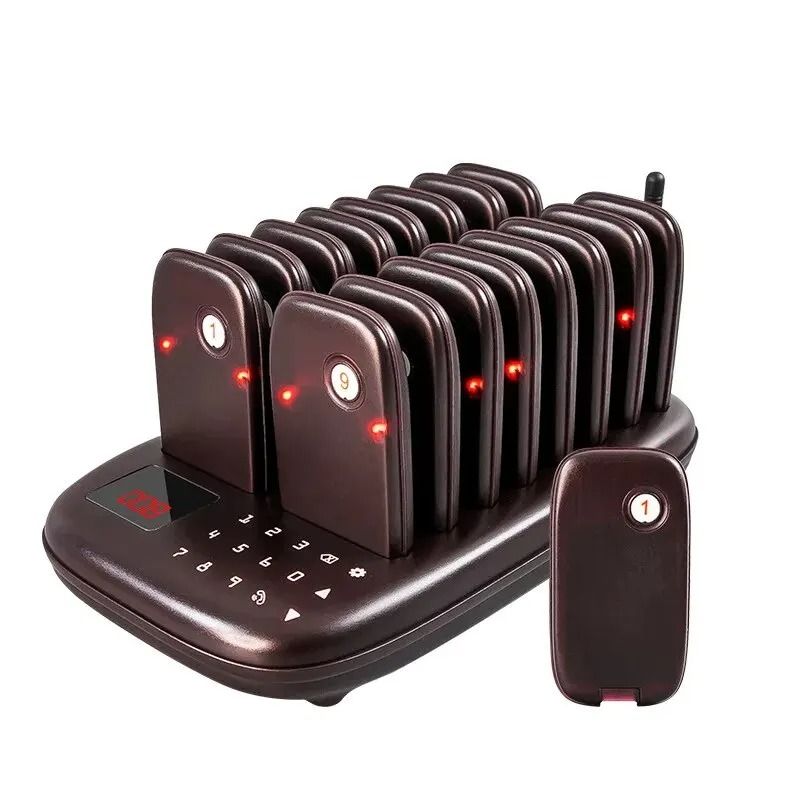 16Guest Wireless Paging System With Vibration Alerts And Long Range Coverage 7