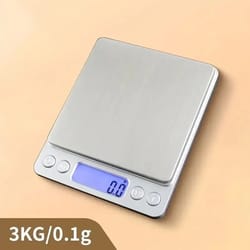 stainless steel kitchen scale with lcd display and unit conversion for precise cooking and diet tracking