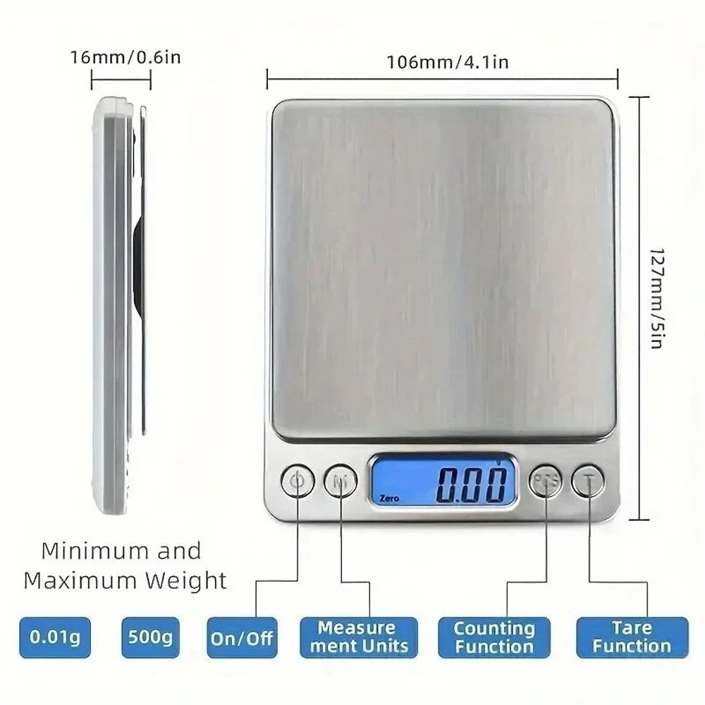 Stainless Steel Kitchen Scale With LCD Display And Unit Conversion For Precise Cooking And Diet Tra 1