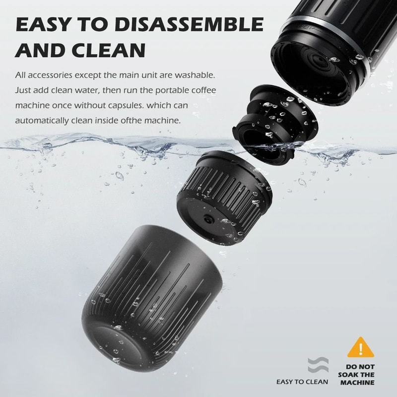 Portable 2 In 1 Espresso Machine With 19 Bar Pressure And Cordless Heating For Capsules Or Ground C 3