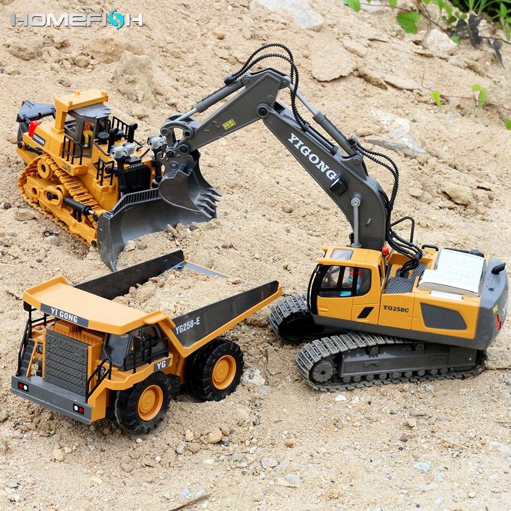 Remote Control Construction Vehicle Toy With 24GHz Control Lights Sound And Rechargeable Battery 2