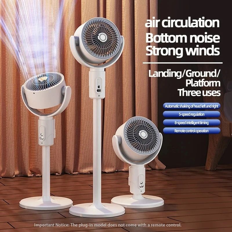 360 Circulation Quiet Standing Fan With USB Power And Adjustable Height 6