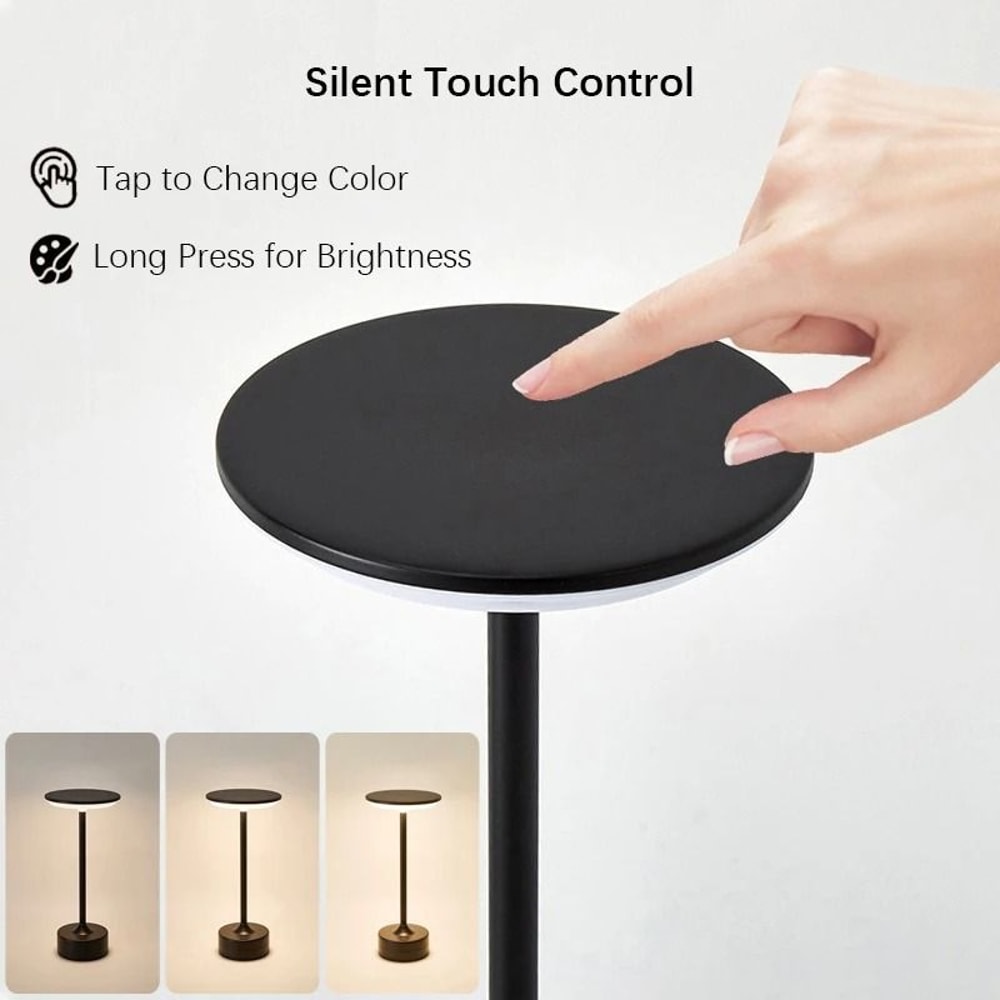Rechargeable LED Touch Table Lamp With Three Tone Lighting And Infinite Dimming 2