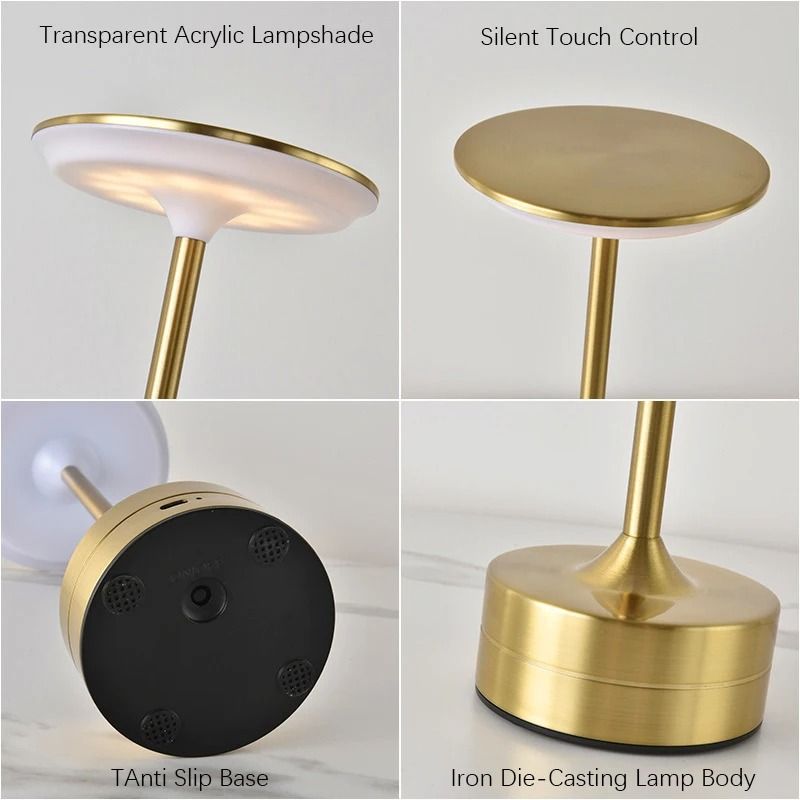 Rechargeable LED Touch Table Lamp With Three Tone Lighting And Infinite Dimming 4