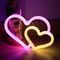 Double Heart Neon LED Sign With Base And USB Or Battery Power For Room Decor And Parties 3