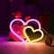 Double Heart Neon LED Sign With Base And USB Or Battery Power For Room Decor And Parties 4