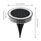 4 Pack Solar InGround LED Lights Waterproof 360 Degree Warm Glow For Garden And Yard Decor 3