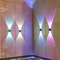 solar outdoor wall lamp with up and down lighting waterproof led for garden and porch decor