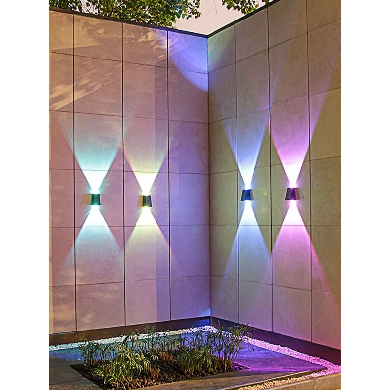 Solar Outdoor Wall Lamp With Up And Down Lighting Waterproof LED For Garden And Porch Decor 0