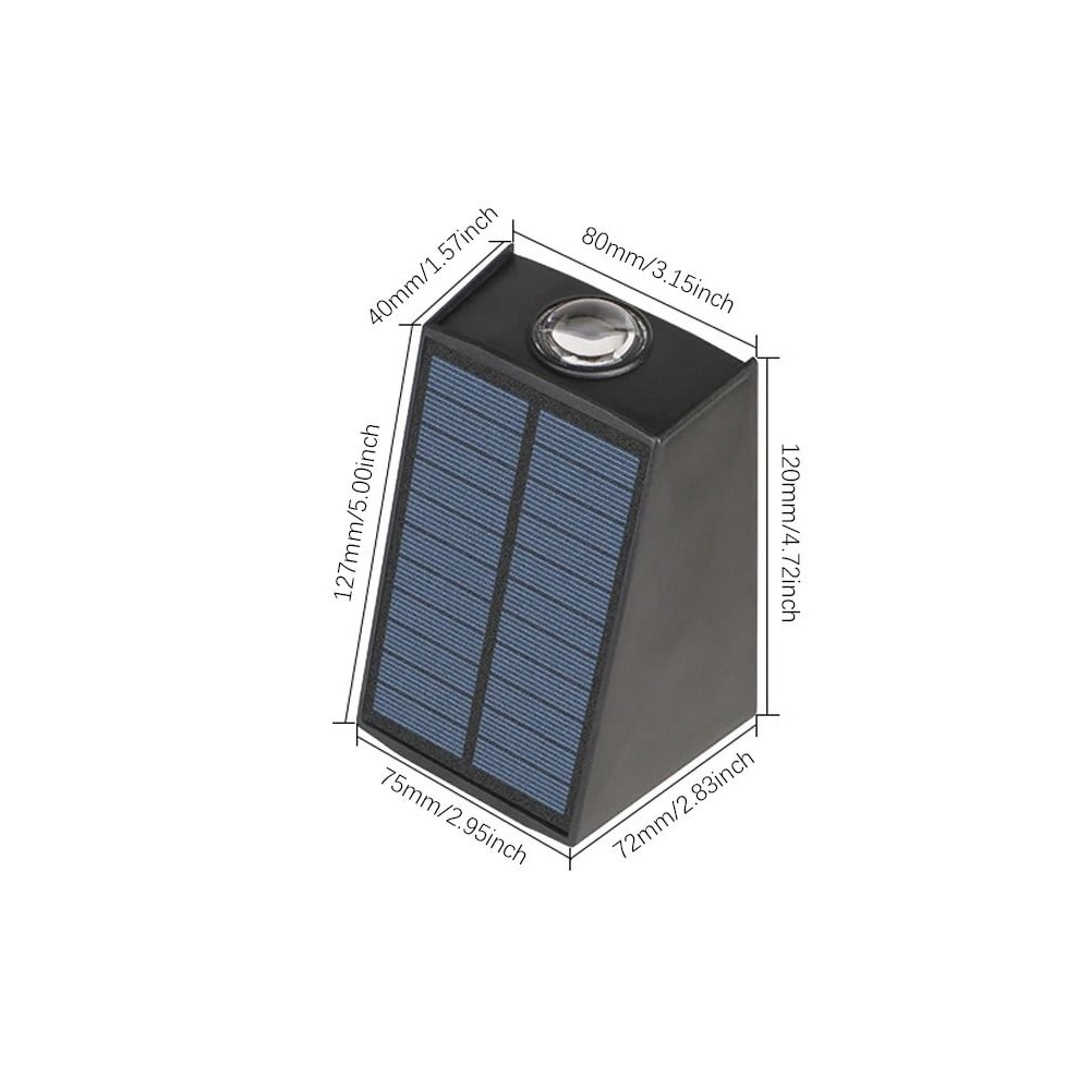 Solar Outdoor Wall Lamp With Up And Down Lighting Waterproof LED For Garden And Porch Decor 2