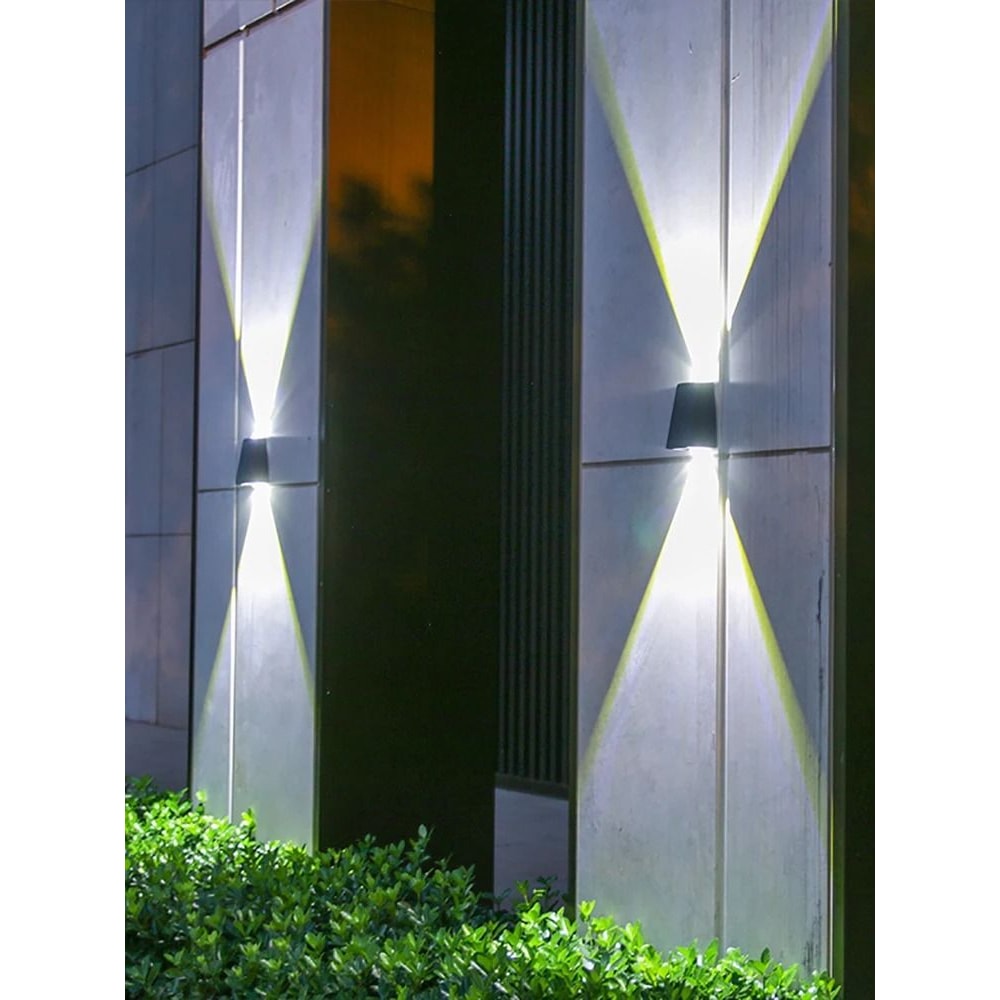 Solar Outdoor Wall Lamp With Up And Down Lighting Waterproof LED For Garden And Porch Decor 6