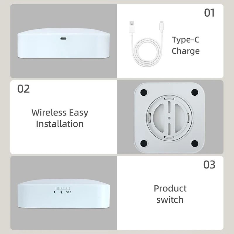 Wireless Motion Sensor Ceiling Light With Auto On Off And 100 Degree Detection For Closets And Pant 2
