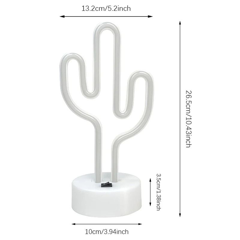 Cactus Neon LED Sign Table Lamp With USB Or Battery Power For Room Decor And Parties 1