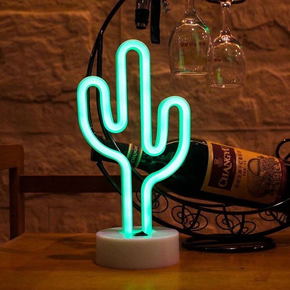 Cactus Neon LED Sign Table Lamp With USB Or Battery Power For Room Decor And Parties 2