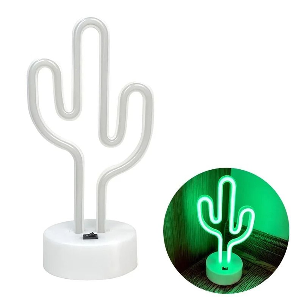 Cactus Neon LED Sign Table Lamp With USB Or Battery Power For Room Decor And Parties 5