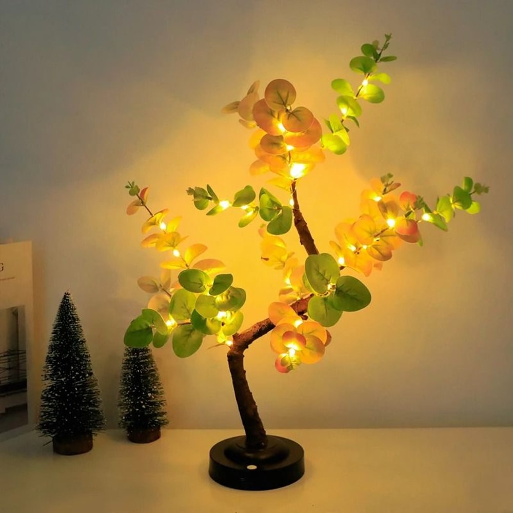 LED Bonsai Tree Table Lamp With Adjustable Branches And Warm White Glow For Bedroom And Study Decor 2