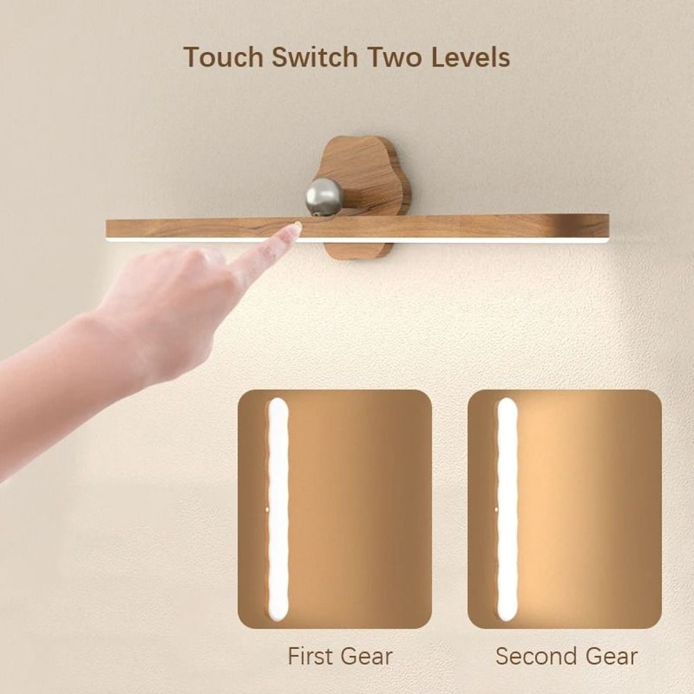 USB C Rechargeable LED Cabinet Light With 360 Degree Rotation And Touch Dimming For Bedroom And Kit 4