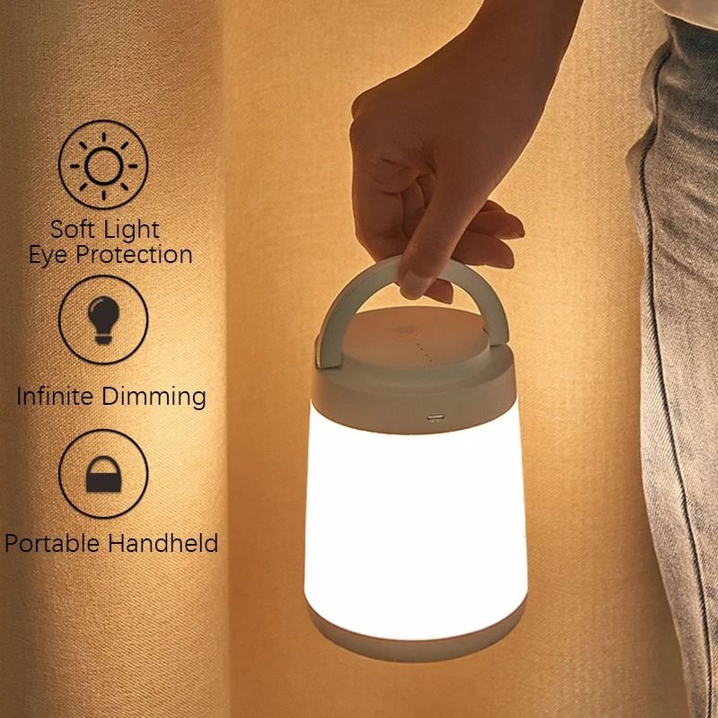 Portable Touch LED Table Lamp With Multi Color Modes And Rechargeable Battery For Bedroom And Kids 2