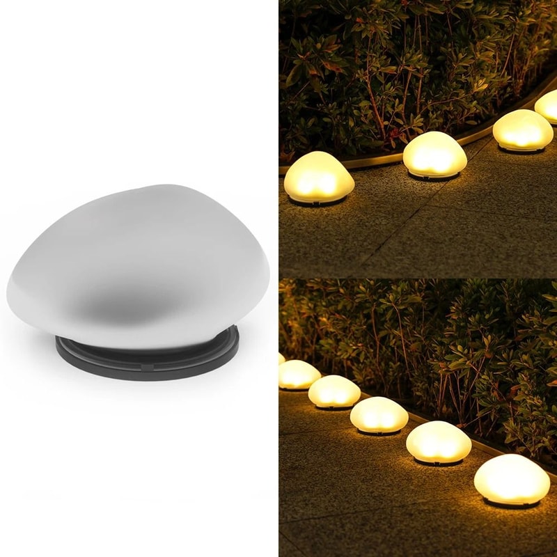 Solar Pebble Outdoor Decorative Light Waterproof Garden Lamp For Courtyard And Poolside Decor 9