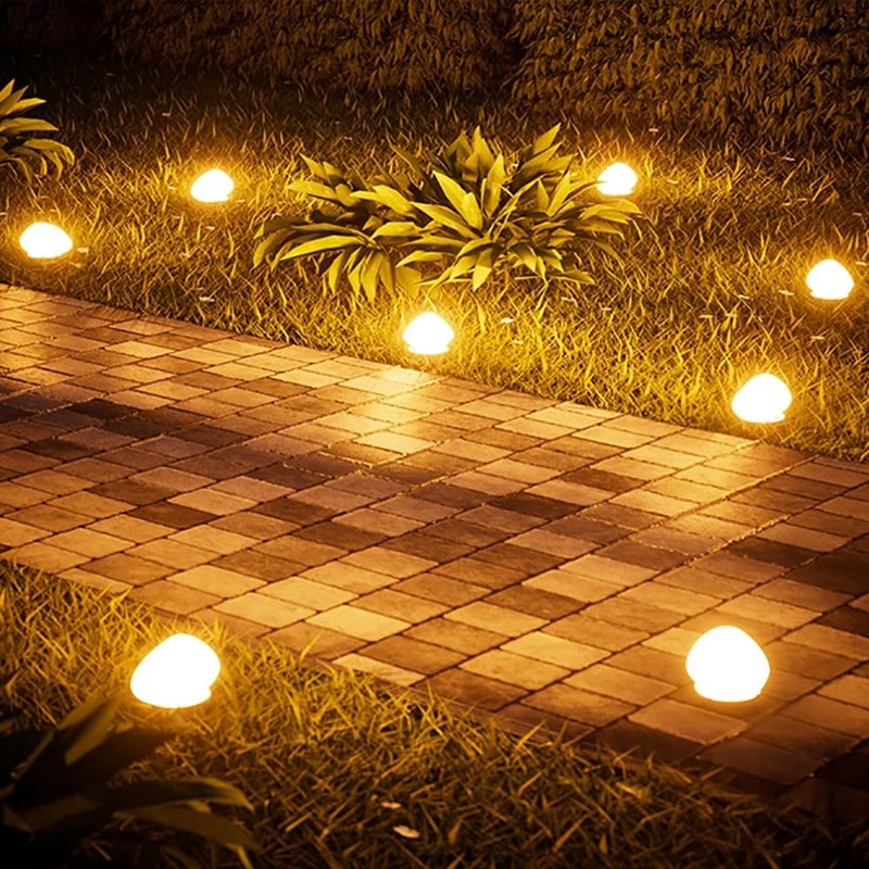 Solar Pebble Outdoor Decorative Light Waterproof Garden Lamp For Courtyard And Poolside Decor 5
