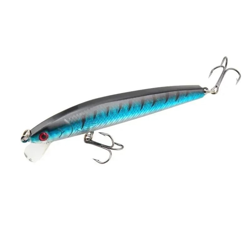 Floating Minnow Fishing Lure 374 In Hard Bait Crankbait With Barbed Hooks For Bass And Perch 15