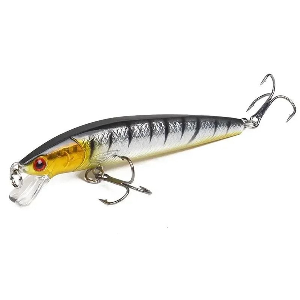 Floating Minnow Fishing Lure 374 In Hard Bait Crankbait With Barbed Hooks For Bass And Perch 16