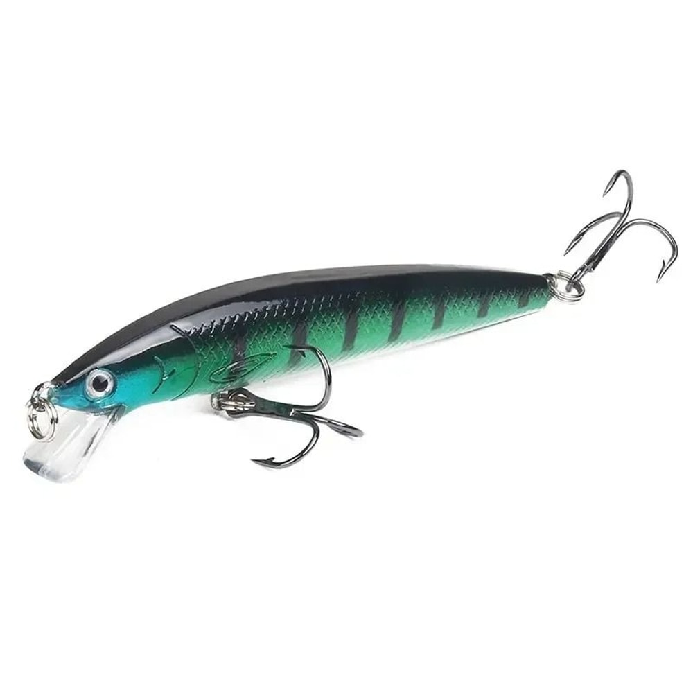 Floating Minnow Fishing Lure 374 In Hard Bait Crankbait With Barbed Hooks For Bass And Perch 8
