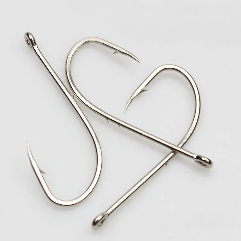 50 Piece Long Shank Fishing Hook Set High Carbon Steel Barbed Hooks With Storage Box 3