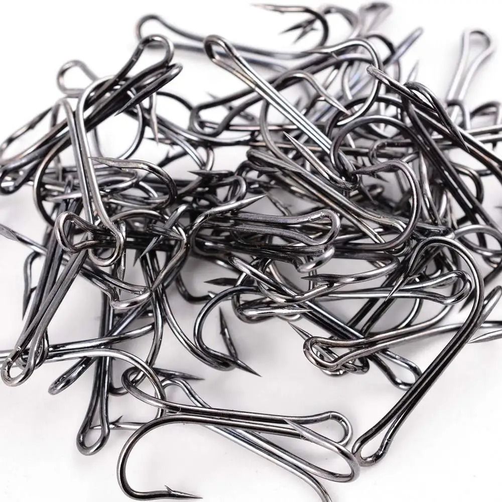 10 Piece Double Frog Fishing Hook Set High Carbon Steel Weedless Assist Hooks For Soft Lures And Ji 5