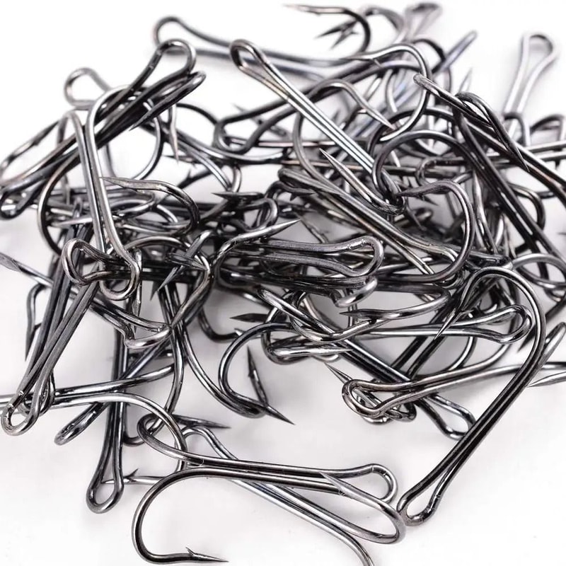 10 Piece Double Frog Fishing Hook Set High Carbon Steel Weedless Assist Hooks For Soft Lures And Ji 5