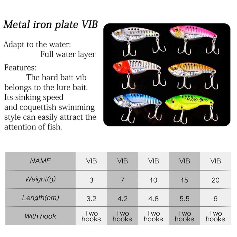 9 Piece Metal VIB Spinner Spoon Fishing Lure Set With 3D Eyes For Trout And Bass 1