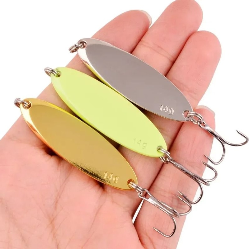 Metal Spinner Spoon Fishing Lure With Sequins Hard Bait For Trout Bass And Pike 3