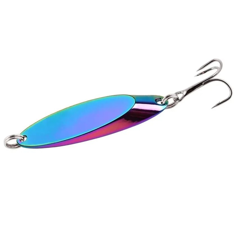 Metal Spinner Spoon Fishing Lure With Sequins Hard Bait For Trout Bass And Pike 10