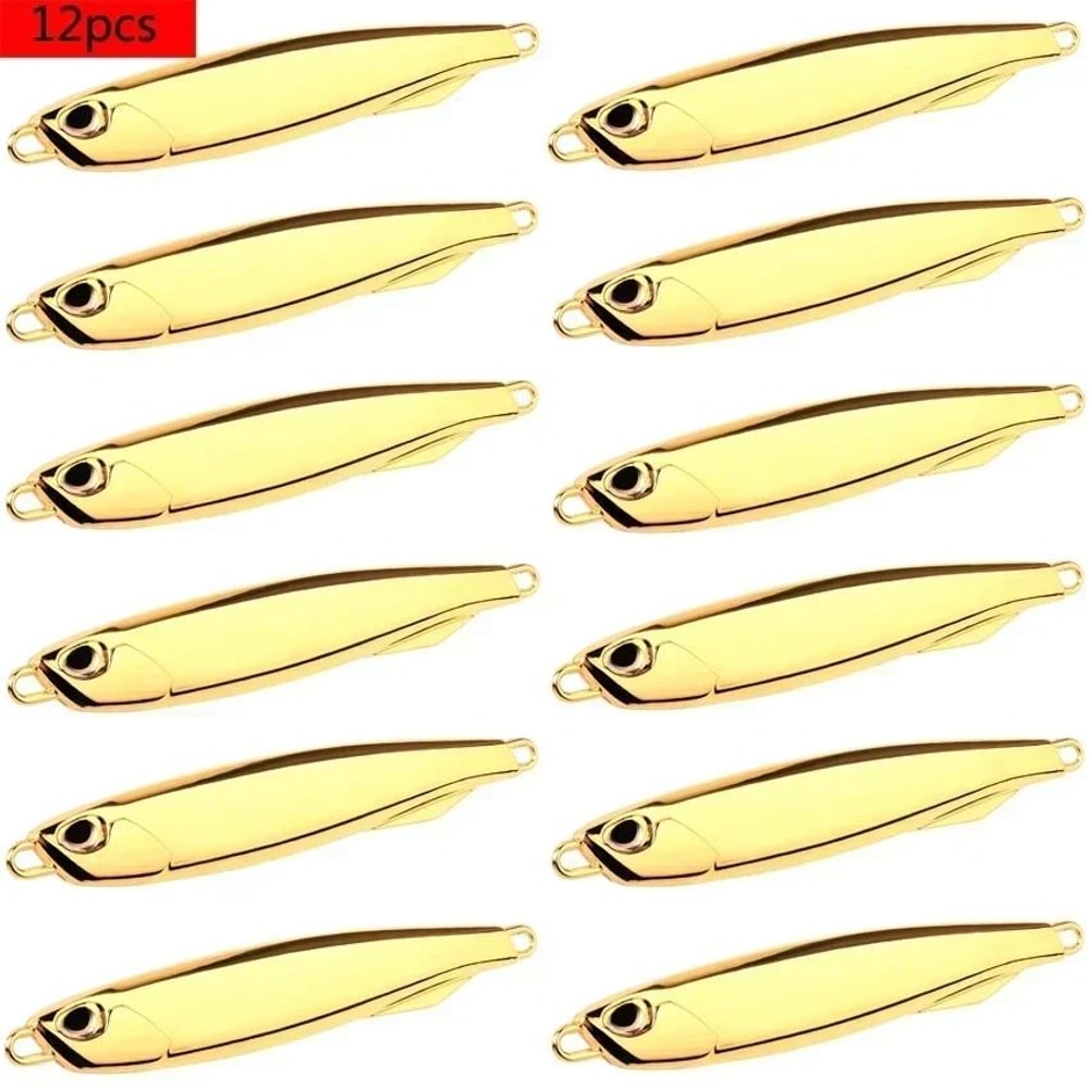 12 Piece Metal Jig Fishing Lure Kit Sinking Spoon And Spinner Set For Pike Carp And Sea Fishing 14