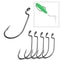 10 Piece Offset Fishing Hook Set Sharp Jig Head Crank Hooks For Soft Bait And Crankbait Rigs 0