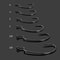10 Piece Offset Fishing Hook Set Sharp Jig Head Crank Hooks For Soft Bait And Crankbait Rigs 4