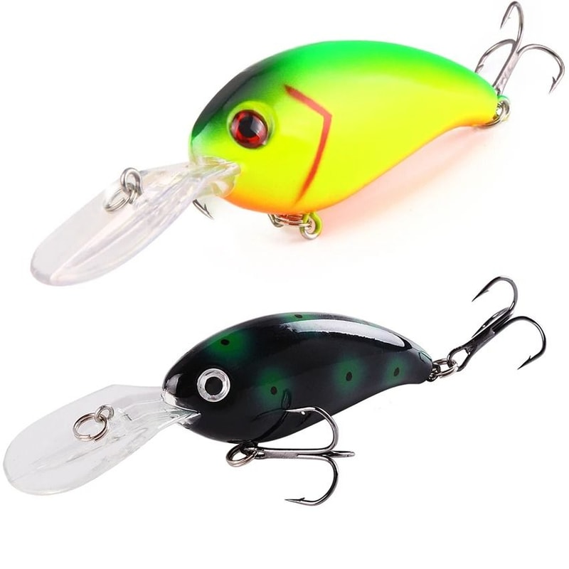 Crankbait Fishing Lure Hard Swimbait With 3D Eyes And Treble Hooks For Carp And Bass 0