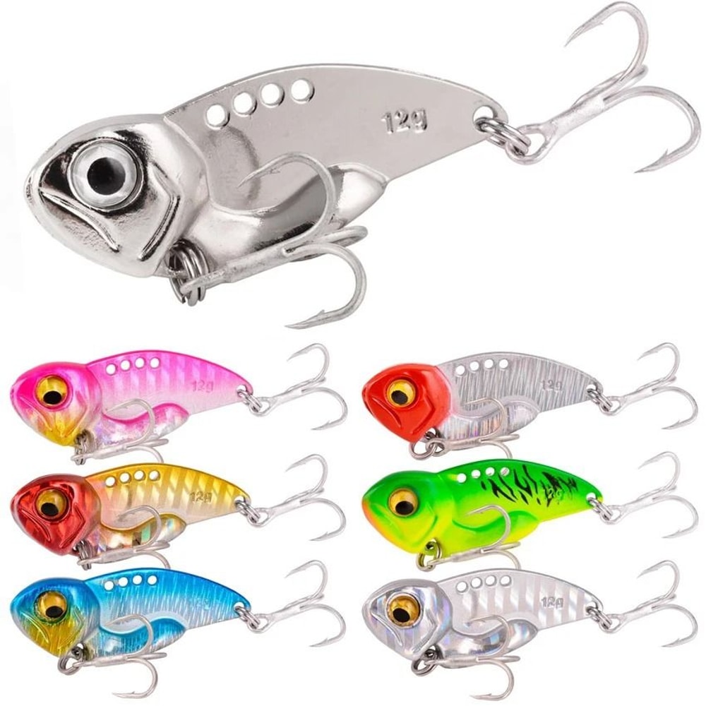 Sinking Cicada Vib Blade Spinner Lure Metal Spoon Bait For Winter Bass And Pike Fishing 0